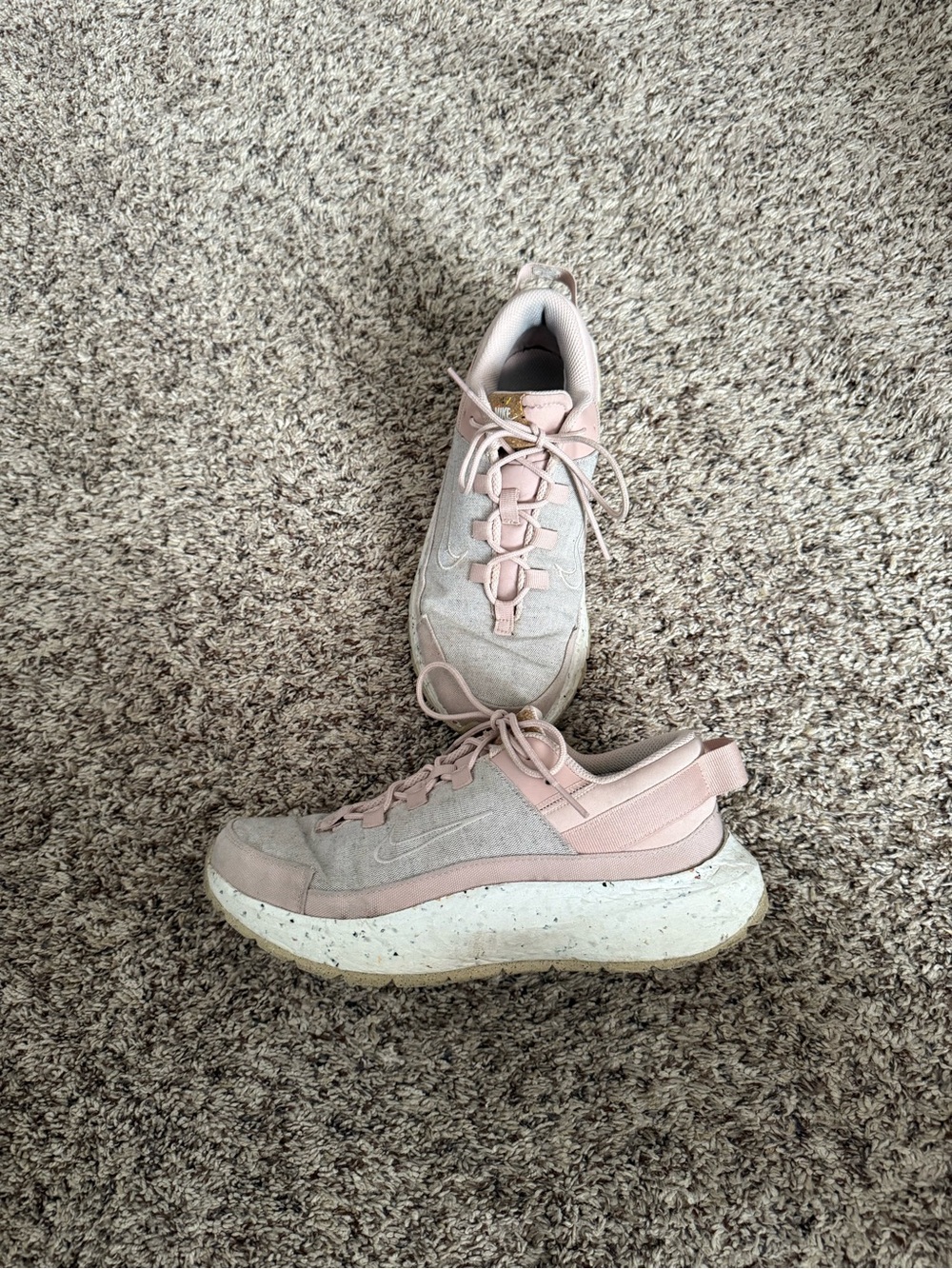 Nike Women's Pale Pink and Cream Running shoes